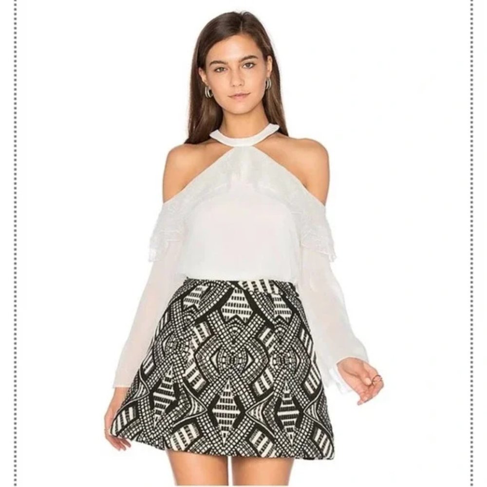 Alice + Olivia Laticia Ruffle Top